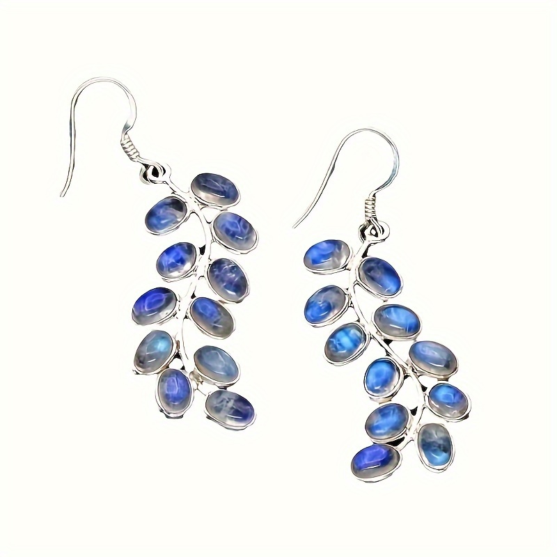 Bohemian Leaf Colorful Rhinestone Drop Earrings